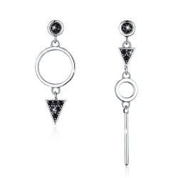 Geschenke für Frauen Quasten-Ohrringe aus Sterlingsilber für Damen, Ohrstecker, modisch, geometrisch, asymmetrisch, für Mädchen von Fanona