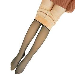 Fanville Leggings Hosen Strumpfhosen Beine Gefälschte durchscheinende warme Fleece-Strumpfhosen Frauen Weiche Leggings von Fanville