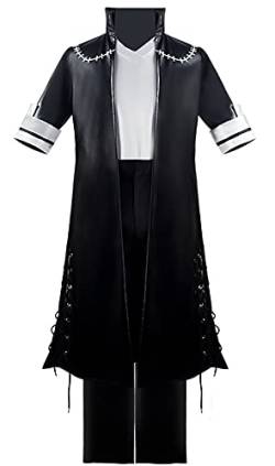 Faonny My Hero Academia Dabi Cosplay Kostüm Herren Damen Jacke Mantel Hemd Hosen für Halloween Outfits (Large, Schwarz(Herren)) von Faonny