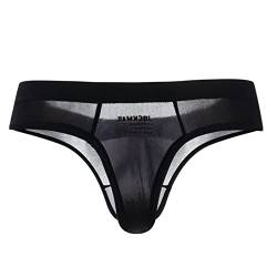 Faringoto Bikini Herren Transparent Tanga Slip Tanga Slip Gay Unterwäsche, Schwarz , L von Faringoto