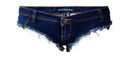 Faringoto Damen Low Rise Stretch Denim BH Kette Slip Party Mädchen Hot Pants, 243, XS von Faringoto