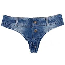 Faringoto Damen-Shorts, sexy, niedrige Taille, Stretch, Mini-Denim-Shorts, Hotpants Clubwear, 620, Medium von Faringoto