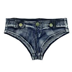 Faringoto Damen-Shorts, sexy, niedrige Taille, Stretch, Mini-Denim-Shorts, Hotpants Clubwear, 686, XL von Faringoto