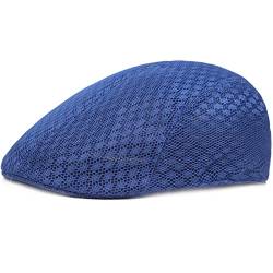 Faringoto Flache Kappen Hüte für Herren Herren Mesh Duckbill Newsboy Barett, blau, One size von Faringoto