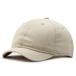 Faringoto Herren Baseballkappe aus Baumwolle mit kurzer Krempe, lässig, Schirmmütze, Damen, vielseitig, Reitsport-Sonnenhut, 01-beige, One size von Faringoto