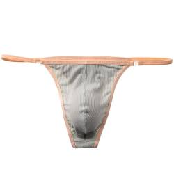 Faringoto Herren-Bikinihose, abnehmbar, Seiten-Tanga-Slip, für Herren, bequem, sexy, U-Unterhose, Army Grün, S von Faringoto