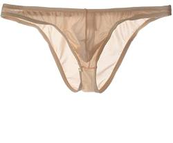 Faringoto Herren Eisseide transparente Unterwäsche niedrige Taille schmaler Rand, nude, 42 von Faringoto
