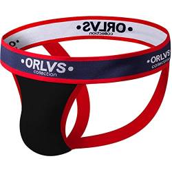 Faringoto Herren Höschen Sportler Herren Unterwäsche Herren Jockstrap Slip Baumwolle Unterhose Tangas Strings Beutel Jocks, Schwarz , M von Faringoto