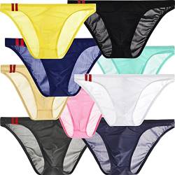 Faringoto Herren Ice Silk Transparent Panties Dünn Low Waist U Konvex Slip, 9 Colors, 38 von Faringoto