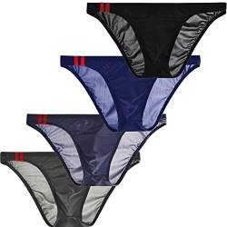 Faringoto Herren Ice Silk Transparent Panties Dünn Low Waist U Konvex Slip von Faringoto