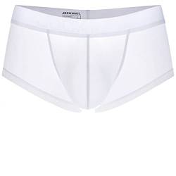 Faringoto Herren Kühlende Unterwäsche Eisseide Boxershorts Trunks mit Beutel, weiß, S von Faringoto