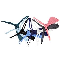 Faringoto Herren Mesh Tangas Mini Bikini Jockstrap Dessous Niedrige Taille G-String Gay Höschen Herren T-back Unterwäsche, 8 Farben, L von Faringoto