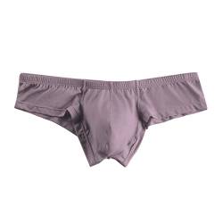 Faringoto Herren Slip Bikini U Konvex Half Hip Briefs Low Rise Modal Shorts, Pink, Large von Faringoto