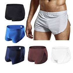 Faringoto Herren Split Side Boxershorts Unterwäsche Atmungsaktiv Gay Unterhose, 6 Farben, S von Faringoto