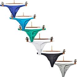 Faringoto Herren Unterwäsche Transparent Persönliche Slips Bikini G-String Tanga, 6 Farben, L von Faringoto