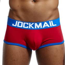 Faringoto Herren durchsichtige Unterwäsche Boxershorts Open Back Jockstrap, rot, L von Faringoto