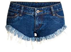 Faringoto Lässige Denim-Shorts für Damen mit Taschen, 121, XS von Faringoto