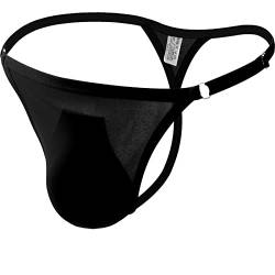 Faringoto Marke G-Strings Herren Dessous Panties Solid Ice Silk Thongs, Schwarz , Einheitsgröße von Faringoto