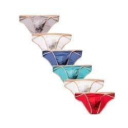 Faringoto Sexy Herren Weiche Unterwäsche Bikini Gay Slip Unterwäsche, 6 Farben, M von Faringoto