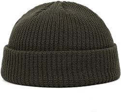 Faringoto Winter Warm Beanies Casual Short Thread Hip Hop Hat Erwachsene Männer Frauen, armee-grün, Einheitsgröße von Faringoto