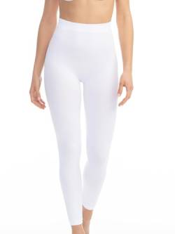 FarmaCell 133 (Weiss, 3XL/4XL) Massierende Leggings hohe Taille Anti Cellulite von FarmaCell