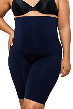 FarmaCell Body Shaper Damen 603y – Shapewear Damen Schlankmachend, Bauchweg Hose Anti-Cellulite, Skims Shapeware Figurformend Mit Hoher Taille.(Blau, XL) von FarmaCell