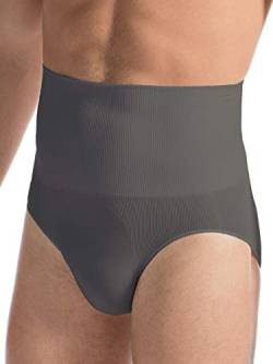 FarmaCell Man 411 (Grau, S) Herren-Slip Baumwolle mit modellierender Bauchbinde von FarmaCell