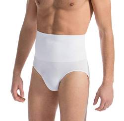 FarmaCell Man 411 (Weiß, XXL) Herren-Slip Baumwolle mit modellierender Bauchbinde von FarmaCell