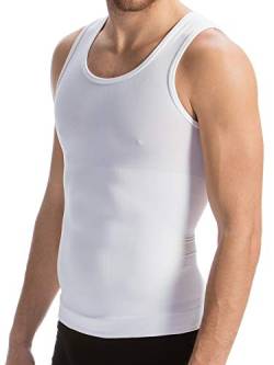 FarmaCell Man 417B (Weiß, XL) Herren-Unterhemd figurformend mit leichten erfrischendem Breeze Garn von FarmaCell