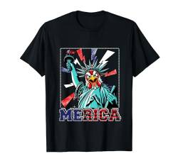 America Costume Chicken Cosplay Proud Freedom 4th Of July T-Shirt von Farmer 4th Of July Costume