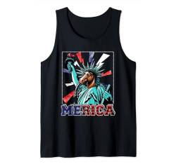 America Costume Horse Cosplay Proud Freedom 4th Of July Tank Top von Farmer 4th Of July Costume