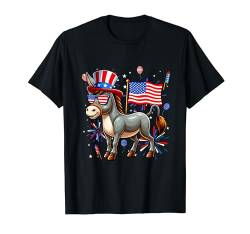 Donkey Sunglasses Flag 4th Of July Lover Farmer Patriotic T-Shirt von Farmer 4th Of July Costume