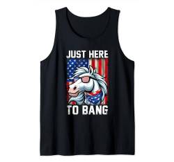 Just Here To Bang 4th Of July Cute Horse Sunglasses Farmer Tank Top von Farmer 4th Of July Costume