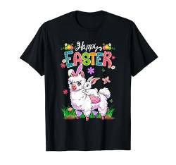 Happy Easter Bunny Riding Lama Fliege Ostereier Bauer T-Shirt von Farmer Easter Day Costume