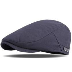 Fasbys Schirmmützen Baskenmützen Herren Flatcap Newsboy Schiebermütze Barett (C327N_Navy) von Fasbys