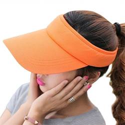 Fasbys Summer Outdoor Sports Beathable Long Brim Empty Top Baseball Sun Cap Hat Visor (Orange) von Fasbys