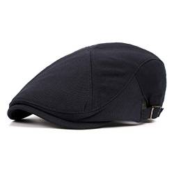 Schirmmützen Baskenmützen Herren Flatcap Newsboy Schiebermütze Barett (Style1_Navy) von Fasbys