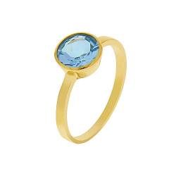 Fascination by Ellen K. Damen Ring 375/- Gold Glänzend Blautopas beh. gelb 310370002-2 von Fascination by Ellen K.