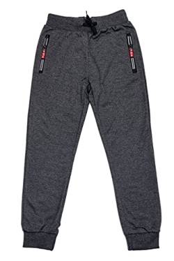 Fashion Boy Jungen/Mädchen Jogginghose Freizeithose Sporthose in Grau, Gr. 128/134, J6319.10 von Fashion Boy