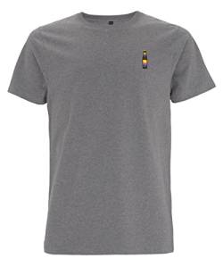 Cola Mix | Besticktes Bio Baumwoll T-Shirt (Grau, L) von Fashion Drinks