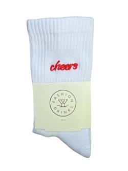 Fashion Drinks Crew Socks Damen & Herren aus Bio Baumwolle im Cheers Design von Fashion Drinks