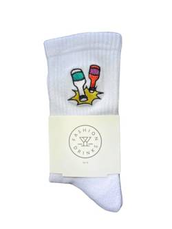 Fashion Drinks Kleiner Klopfer Crew Socks Damen & Herren aus Bio Baumwolle bestickt (42-46) von Fashion Drinks