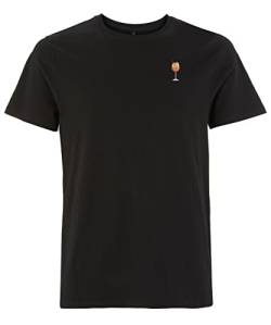 Spritz | Besticktes Bio Baumwoll T-Shirt (Black, S) von Fashion Drinks