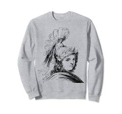 Alexander The Great Portrait mit Helm Sweatshirt von Fashion Tees