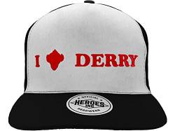 Fashion UK Herren It-Snapback Cap-I Heart Derry Kappe, Weiß, One Size von Heroes Inc.