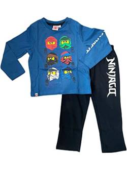 Fashion UK Ninja Ninjago Winter Schlafanzug Figuren Lange Ärmel Kinder - Blau Schwarz, Mehrfarbig, 3 Jahre von Fashion UK