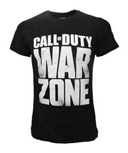 Fashion UK T-Shirt Call of Duty Warzone Schriftzug Logo Original schwarz für Erwachsene und Jungen, Schwarz , X-Small von Fashion UK