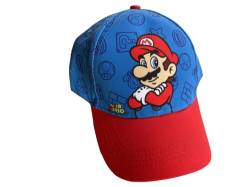 Fashion Uk Super Mario Basecap Cap Baseballkappe Kappe (DE/NL/SE/PL, Numerisch, 54, blau) von Fashion Uk