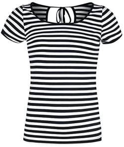 Forplay Stripes Tee Frauen T-Shirt schwarz/weiß M von Fashion Victim