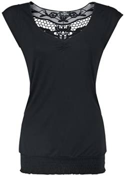 Gothicana by EMP Damen schwarzes T-Shirt mit Spitze L von Fashion Victim